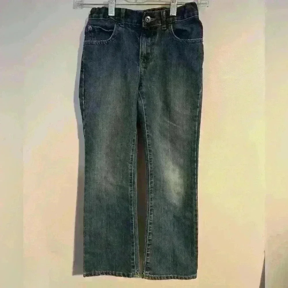 Size 8 boys Childtens Place Jeans - bootcut, adjustable waist, medium wash. EUC